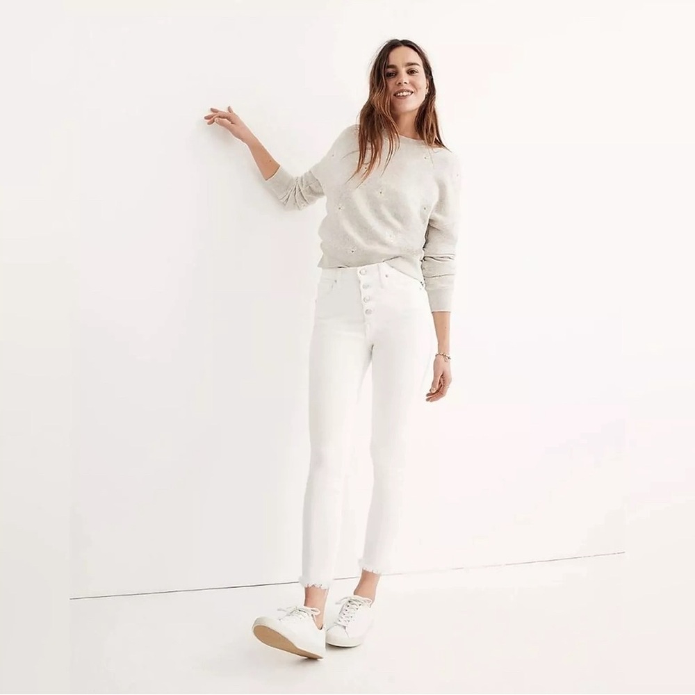 Madewell 10” High Rise Skinny Crop Button Down Jeans
